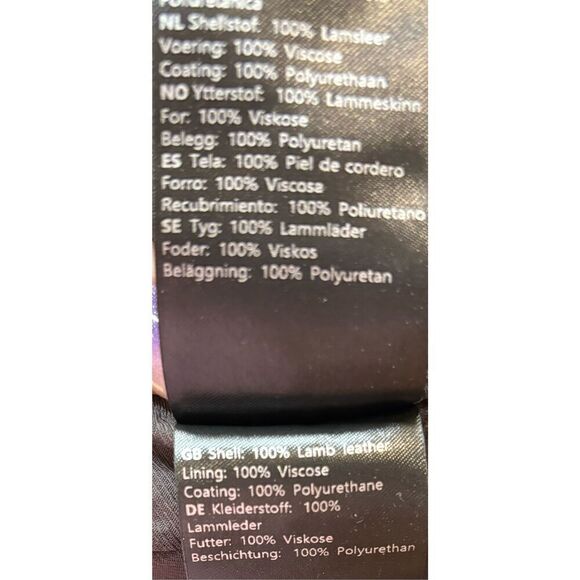 Samsoe Samsoe Paloma Trousers in Lambskin in Chocolate Plum Brown Lambskin Leath - Picture 9 of 9